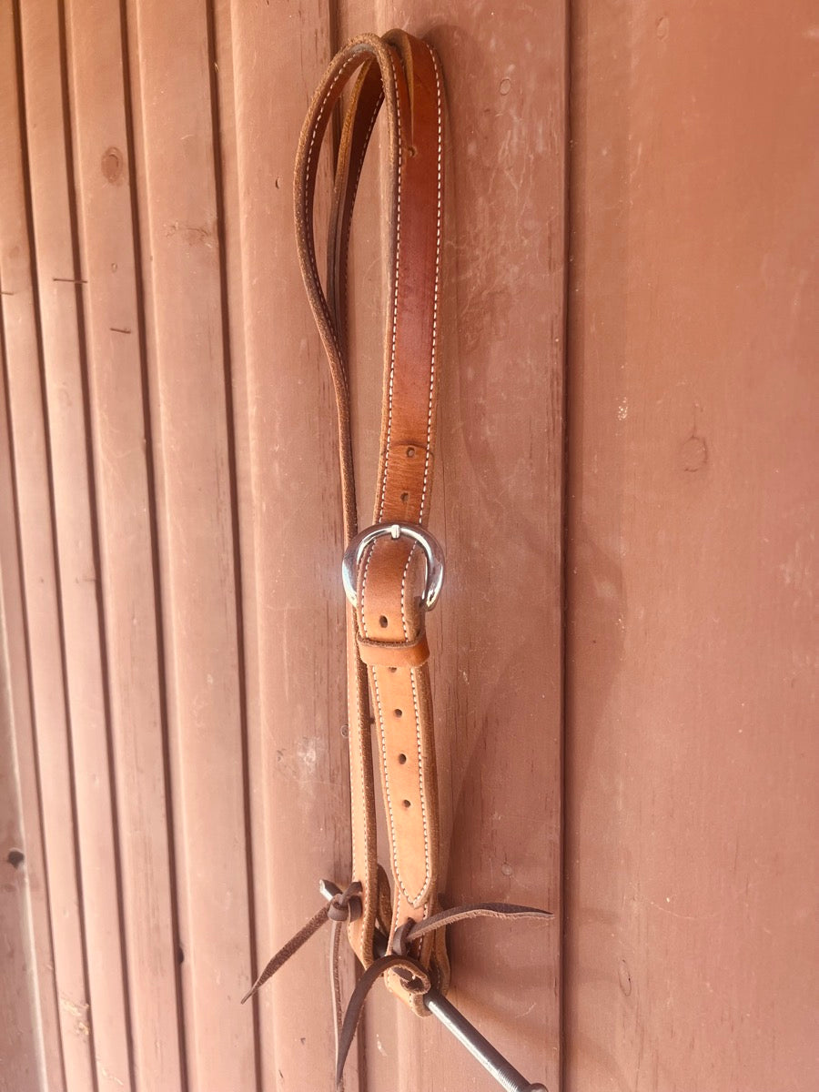 Split Ear Leather Belt Style Headstall