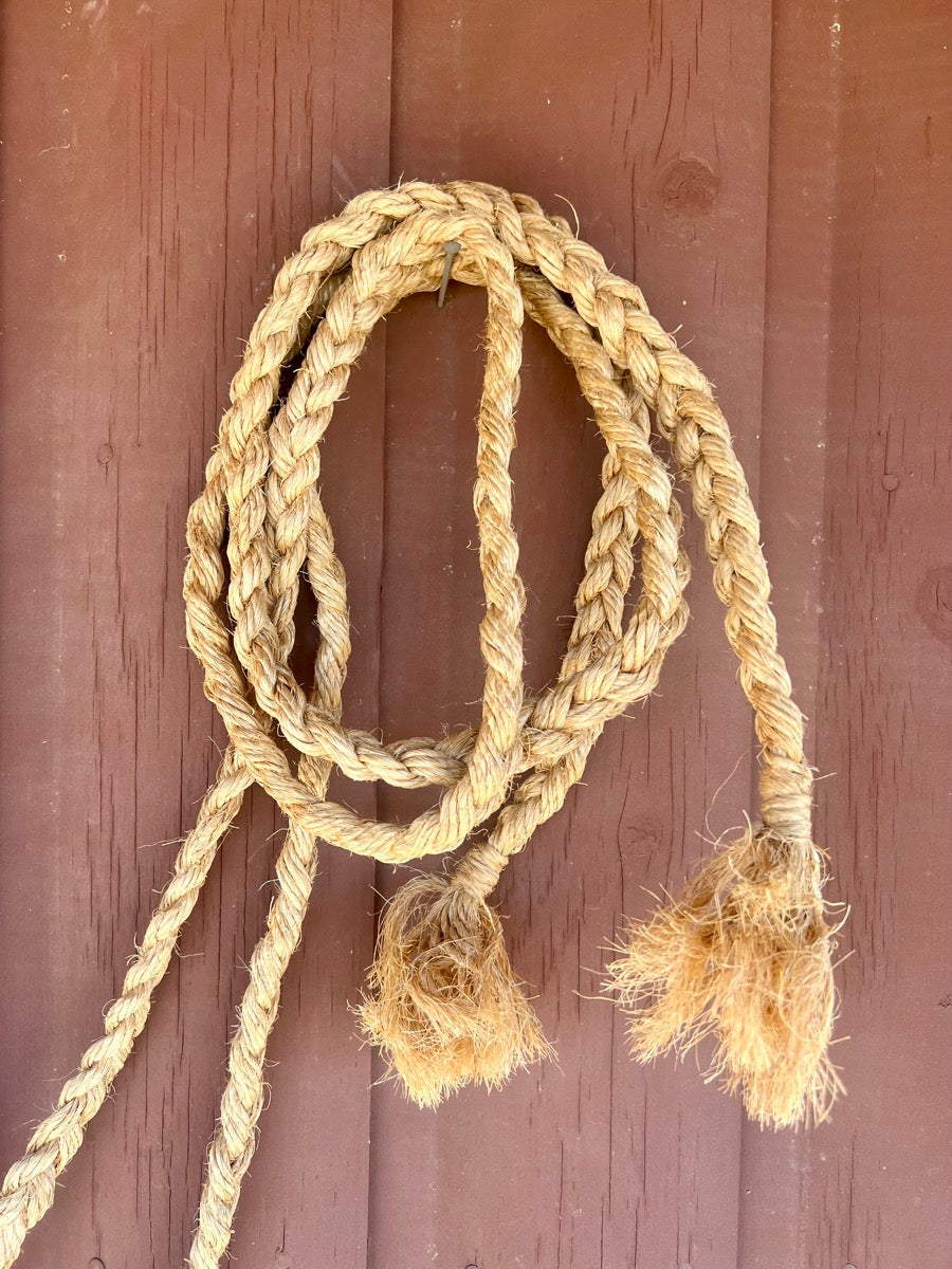 Rawhide Braided Loping Hackamore with Braided Grass Reins