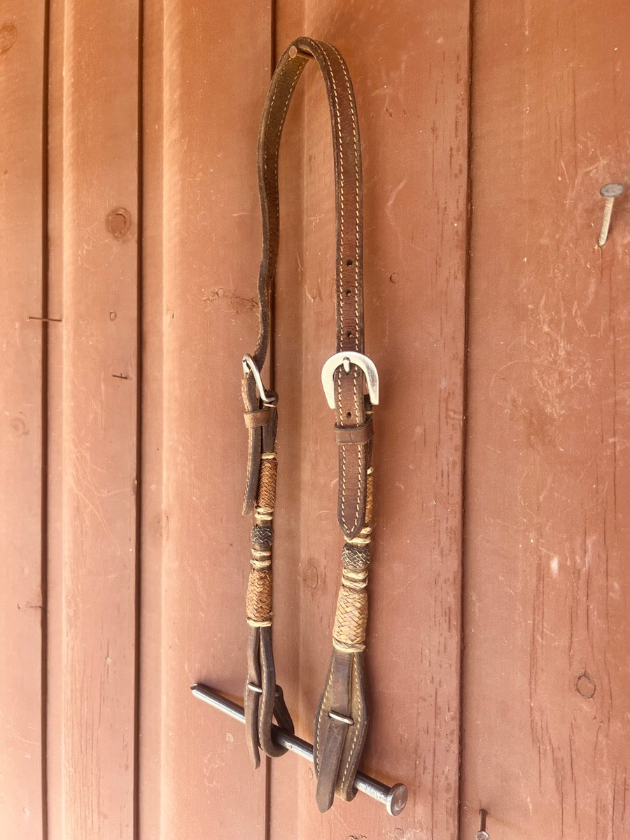 CODY Leather Rawhide Headstall with Quick Change Ends