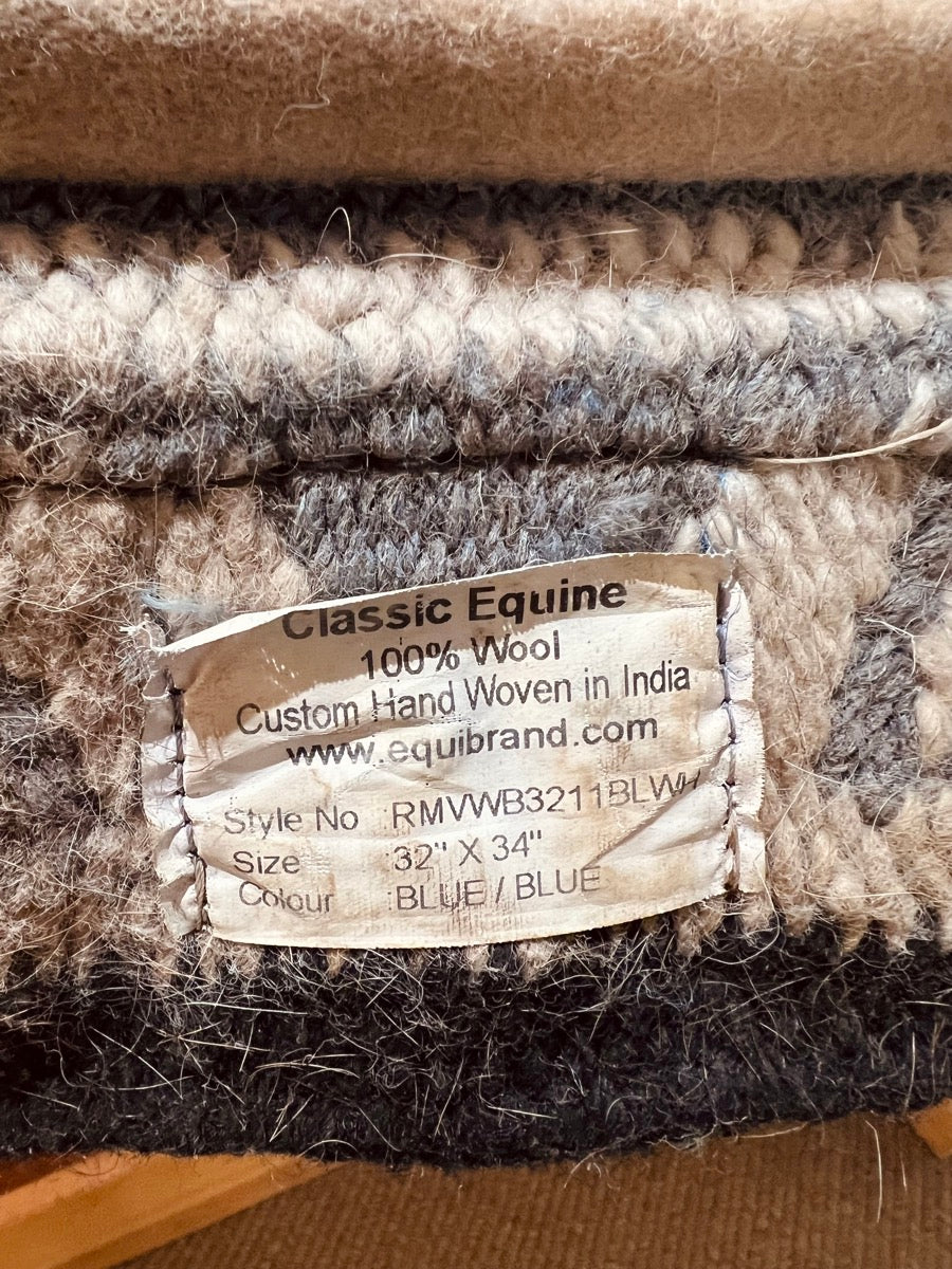 Classic Equine ESP Contour Wool Top Felt 3/4in Saddle Pad 32 x 34