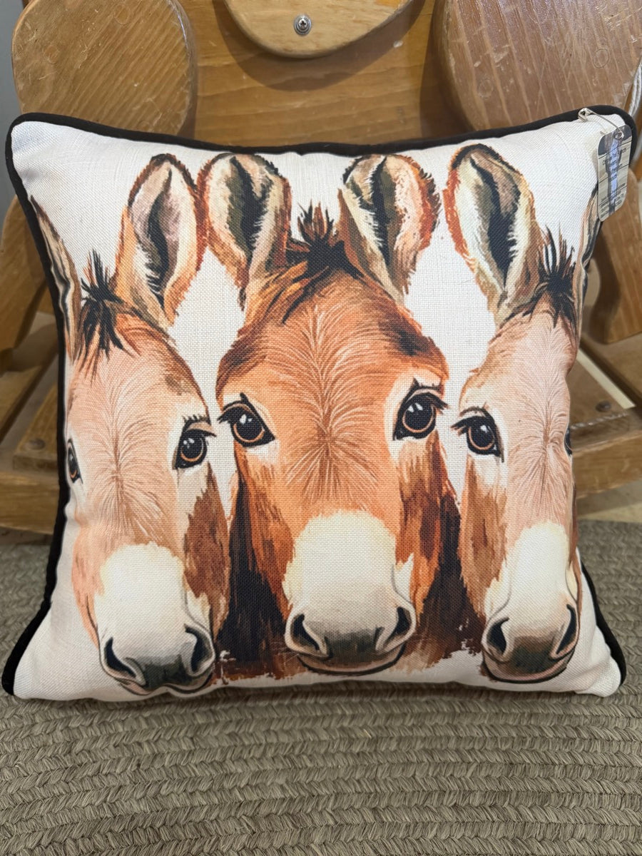 The 3 Amigos Donkey Pillow - Decorative Pillow     CTR1167