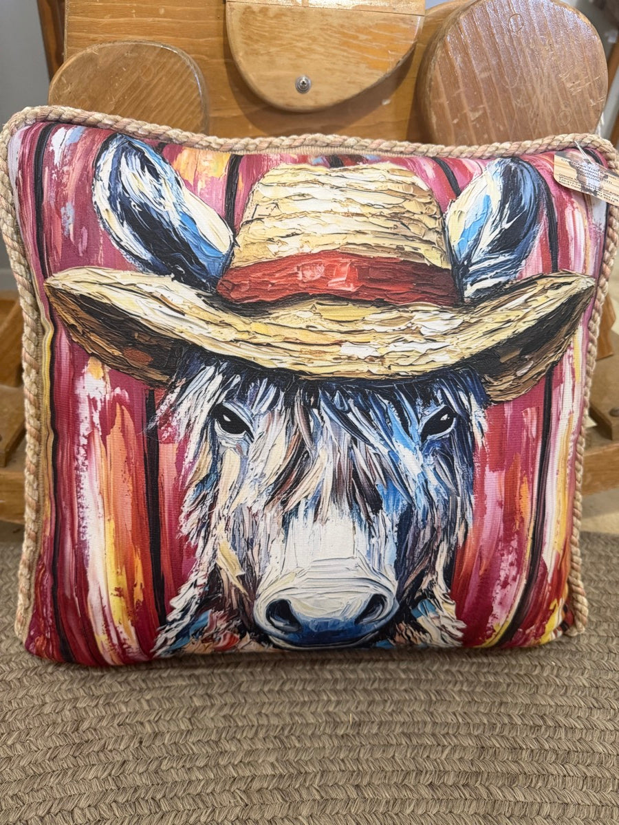 Adios Amigos Donkey Pillow - Decorative Pillow     CTR1166