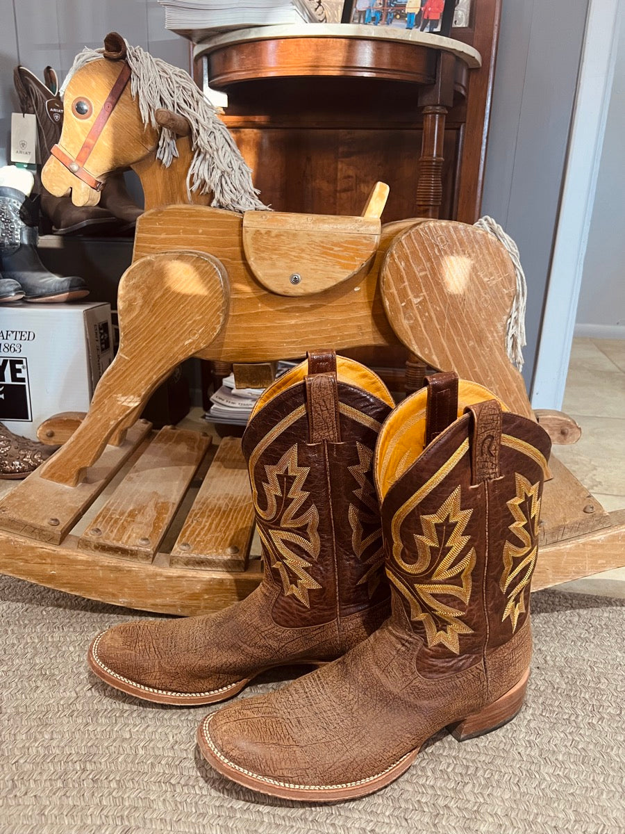 Rod Patrick Brown Kangaroo Cowboy Boots - 14.5 AA