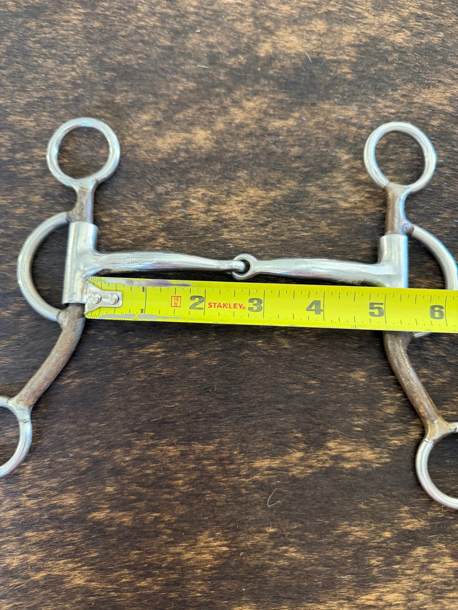 Argentine Smooth Curved Mouth Copper Inlay Snaffle Bit    B1277