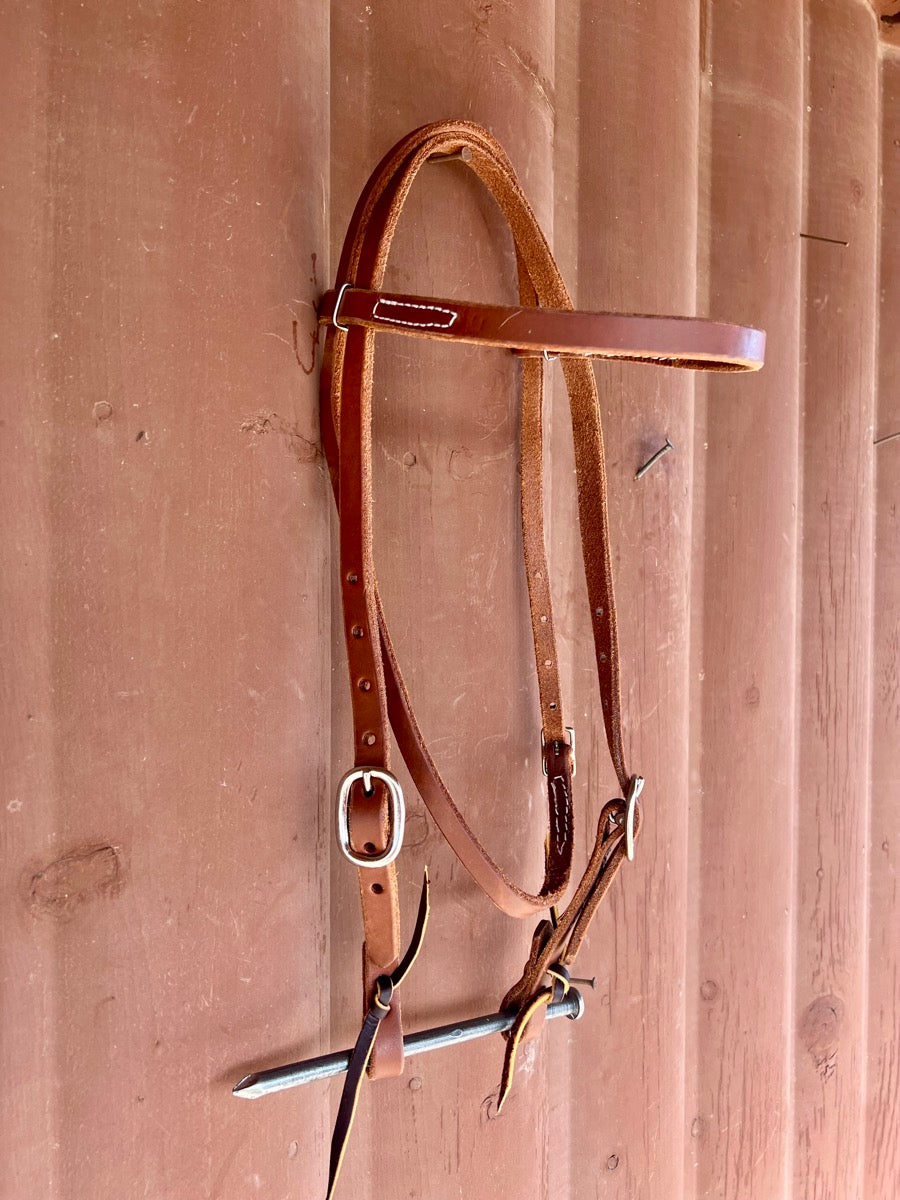 New Browband Headstall Heavy Oiled Harness Leather