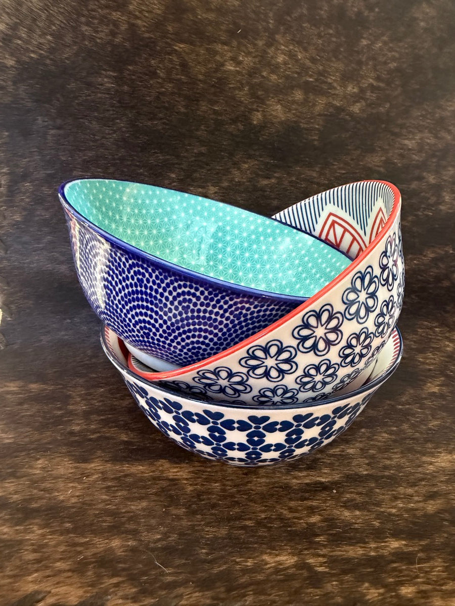 NOW Designs 6 in Footed Bowls - Set of 3     KT1114