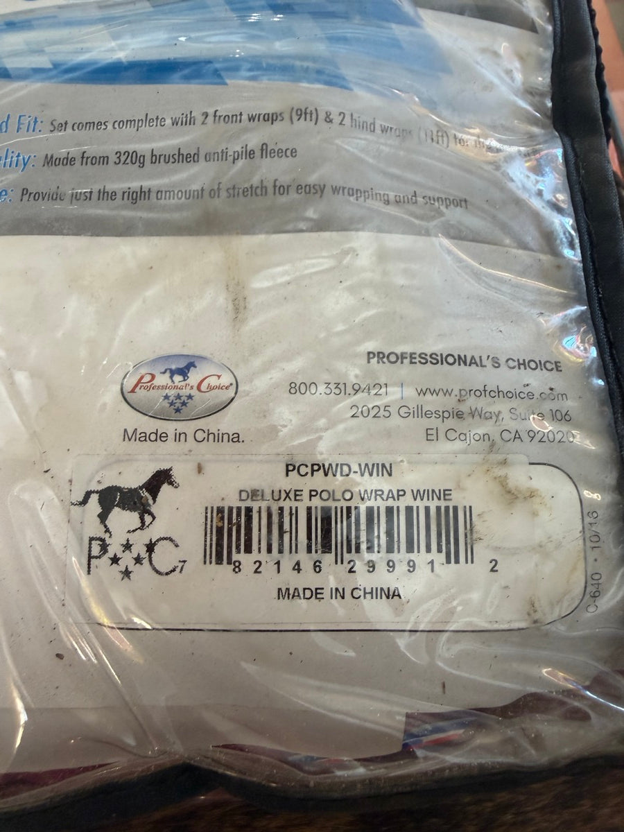 Wine Professionals Choice Deluxe Polo Wraps - Set of 4   HBT1126
