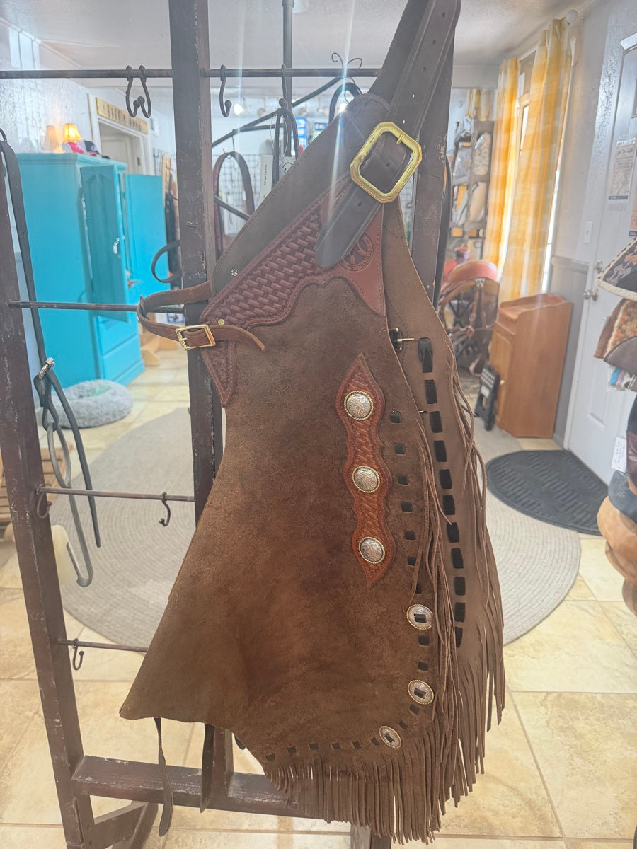 Hickman Saddlery Western Leather Chinks     CH1125