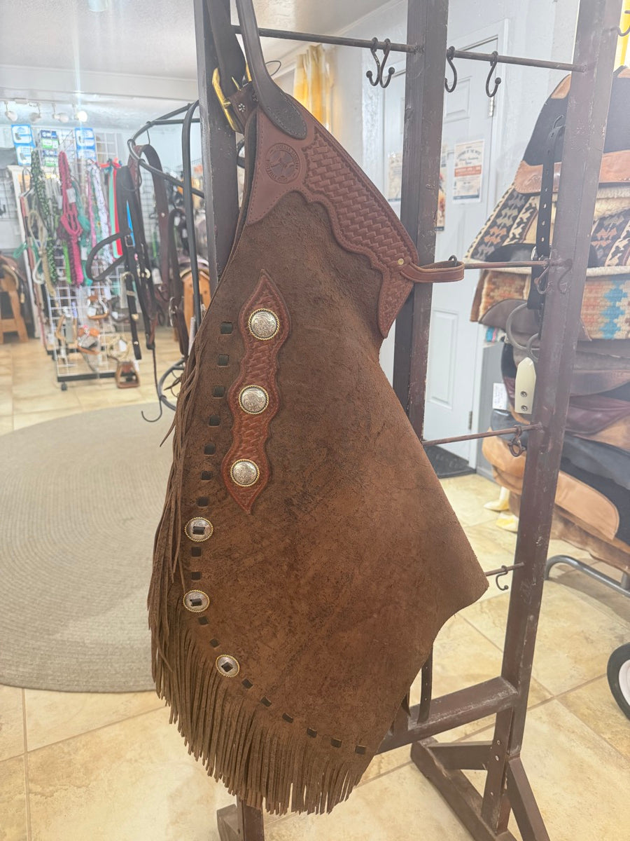 Hickman Saddlery Western Leather Chinks     CH1125