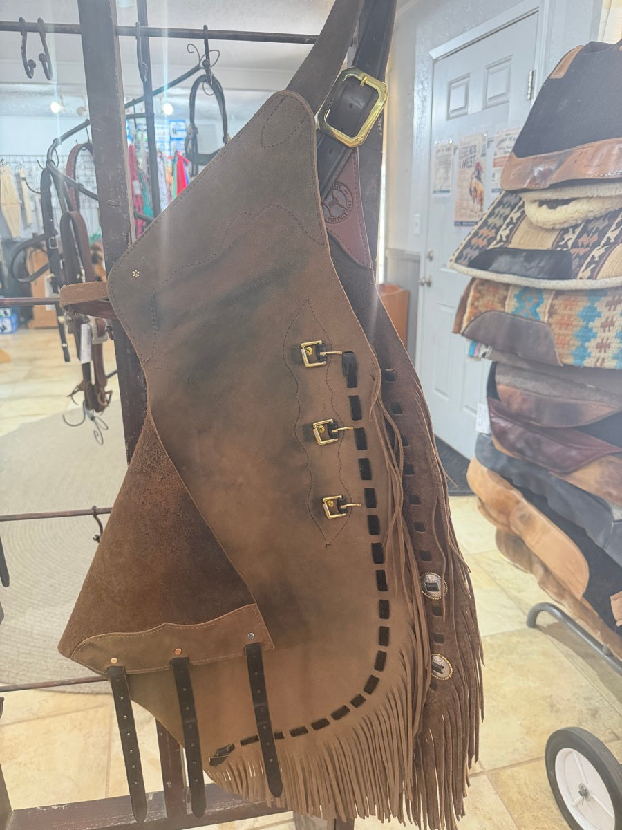 Hickman Saddlery Western Leather Chinks     CH1125
