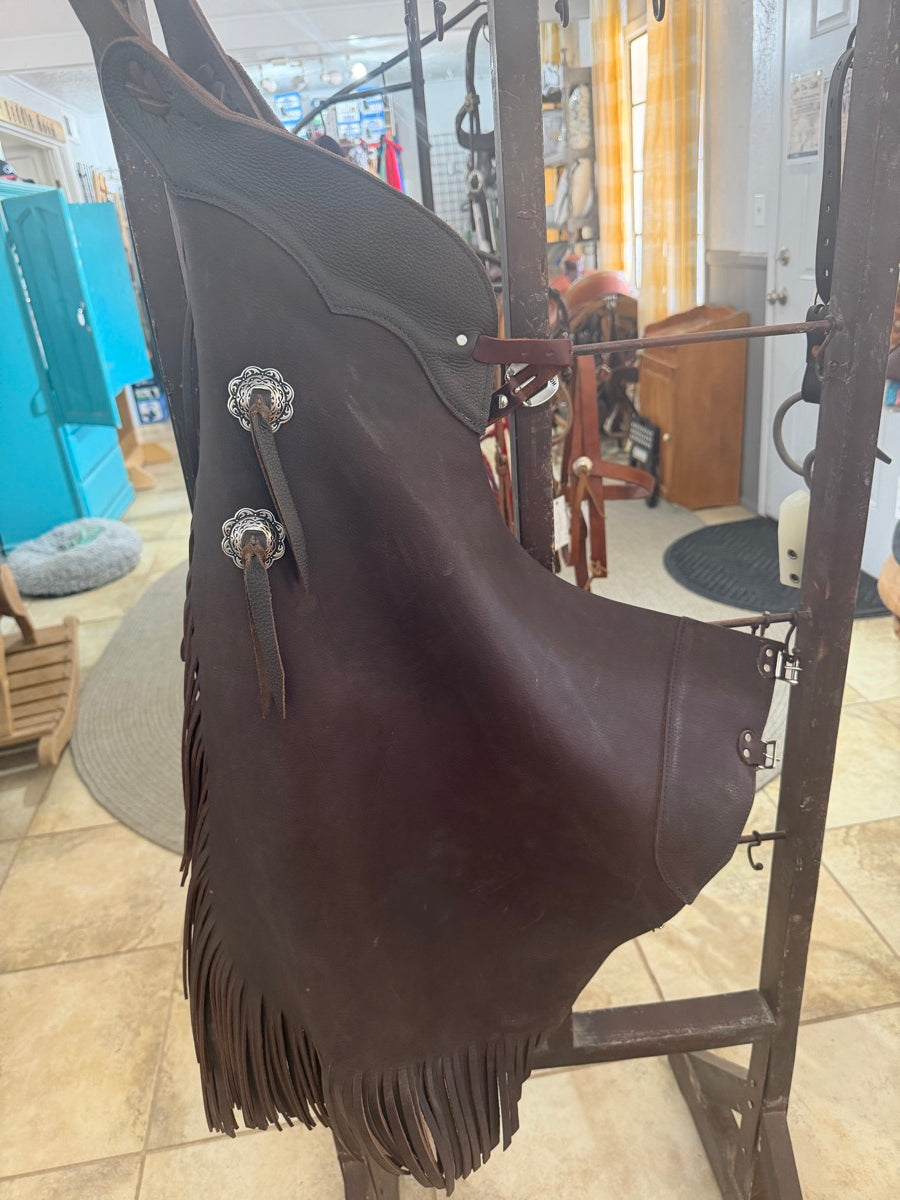 Western Leather Fringe Chinks     CH1126