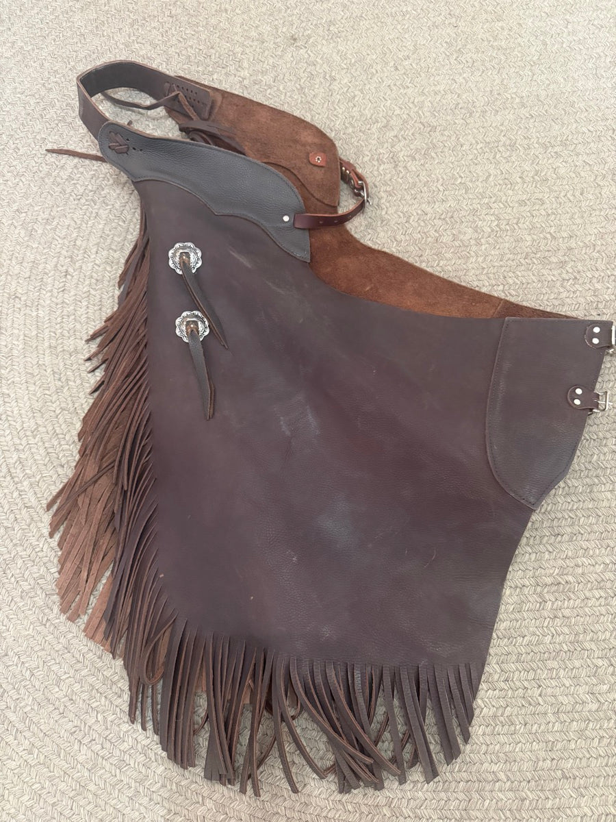 Western Leather Fringe Chinks     CH1126