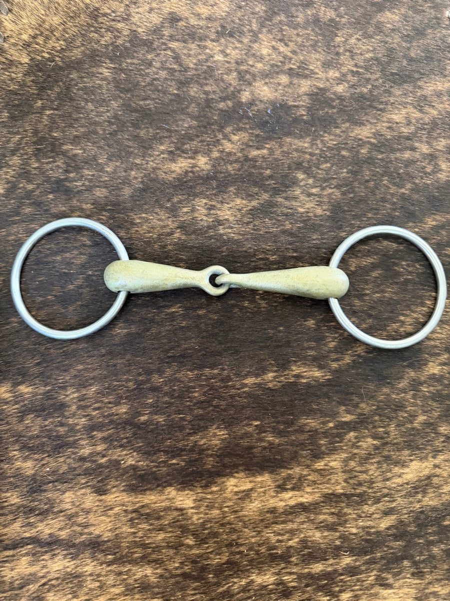 5 inch Sweet Copper Mouth Loose Ring Snaffle Horse Bit    B1288