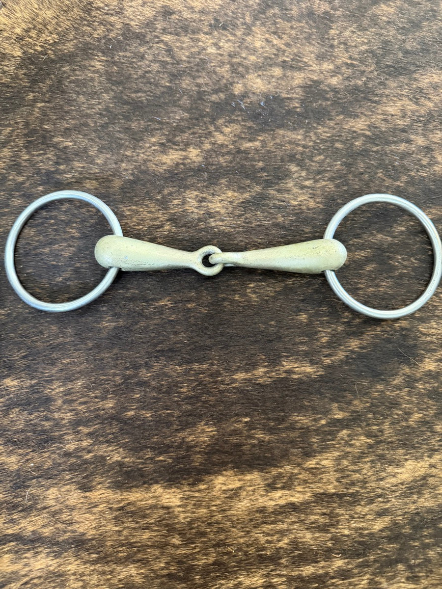 5 inch Sweet Copper Mouth Loose Ring Snaffle Horse Bit    B1288