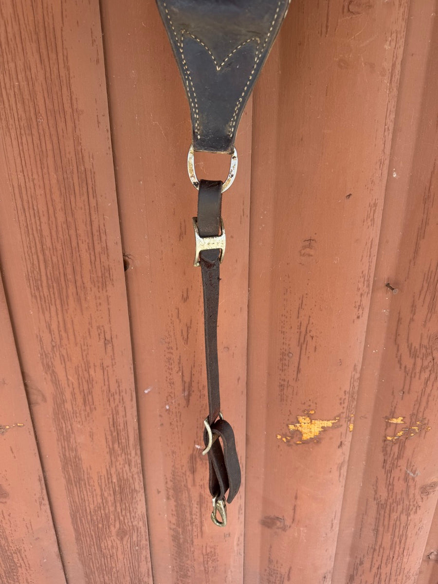 Reinsman Heavy Duty 2 3/4 inch Leather Basketweave Stamped Roper Breast Collar    BCL1150