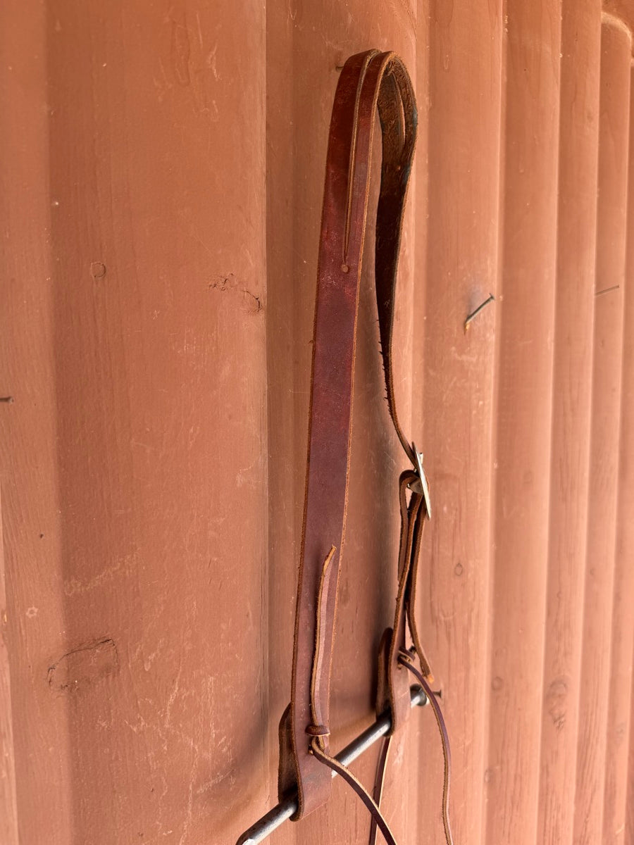 Slit Ear Leather Headstall with One Buckle      HS1214