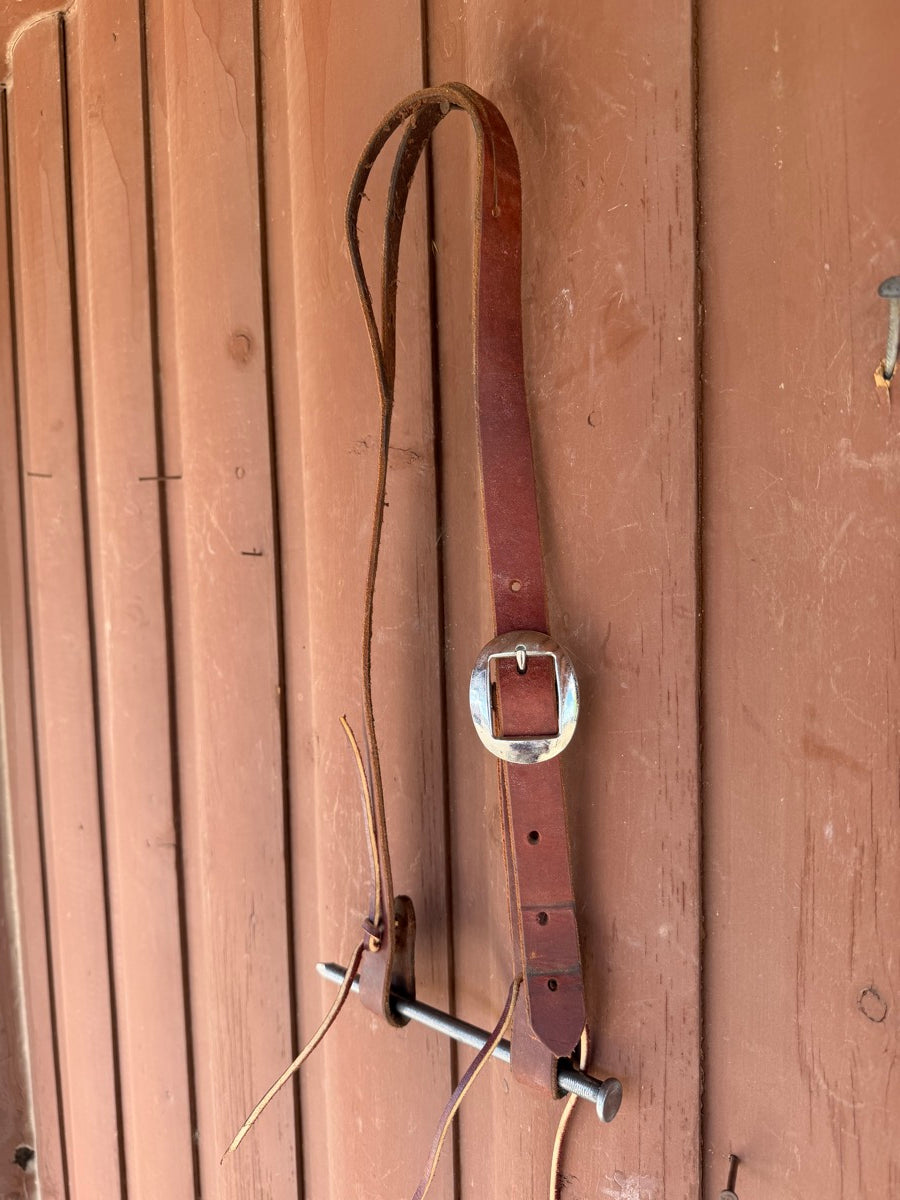 Slit Ear Leather Headstall with One Buckle      HS1214