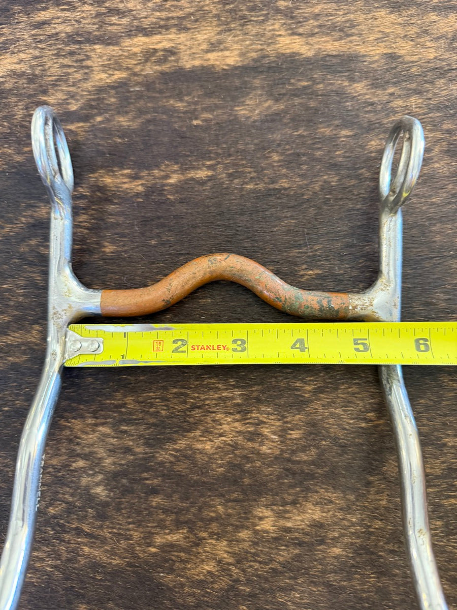 TRAMMELL Copper Low Port Western Horse Long Shank Bit     B1293