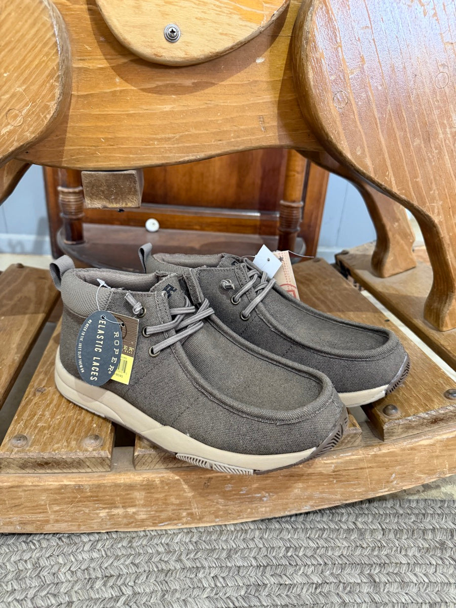 Roper Mens Clearcut III Brown Canvas Chukka Boots     RP3452