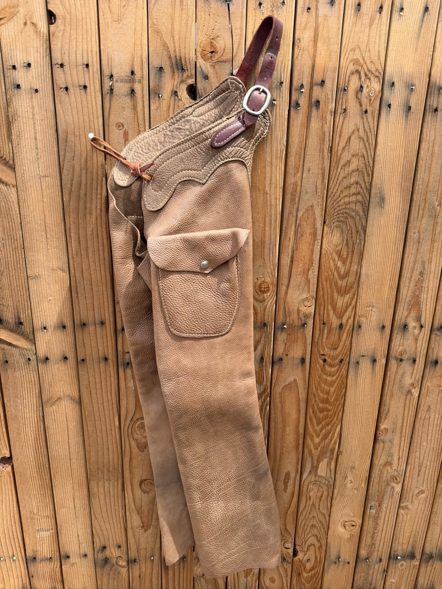 Heavy Duty Leather Double Pocket Shotgun Chaps    CH1128