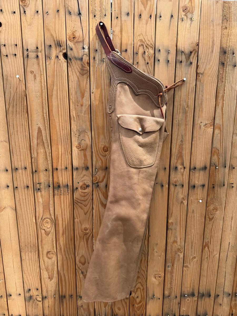 Heavy Duty Leather Double Pocket Shotgun Chaps    CH1128