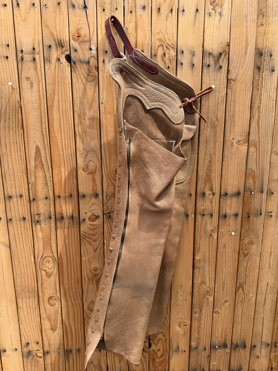 Heavy Duty Leather Double Pocket Shotgun Chaps    CH1128