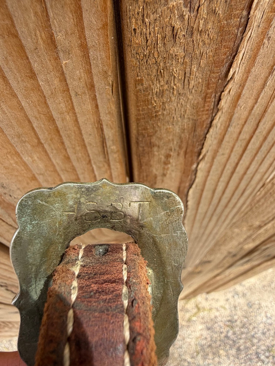 Leather Split Ear Headstall with HSBT Jeremiah Watt Buckle and Conchos     HS1221
