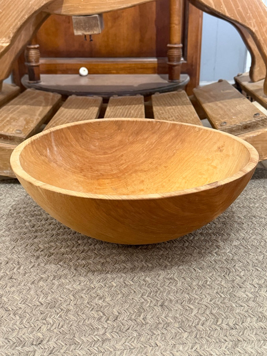 13 Inch Classic Wooden Clear Round Bowl by The Great Alaskan Bowl Company      HD1124