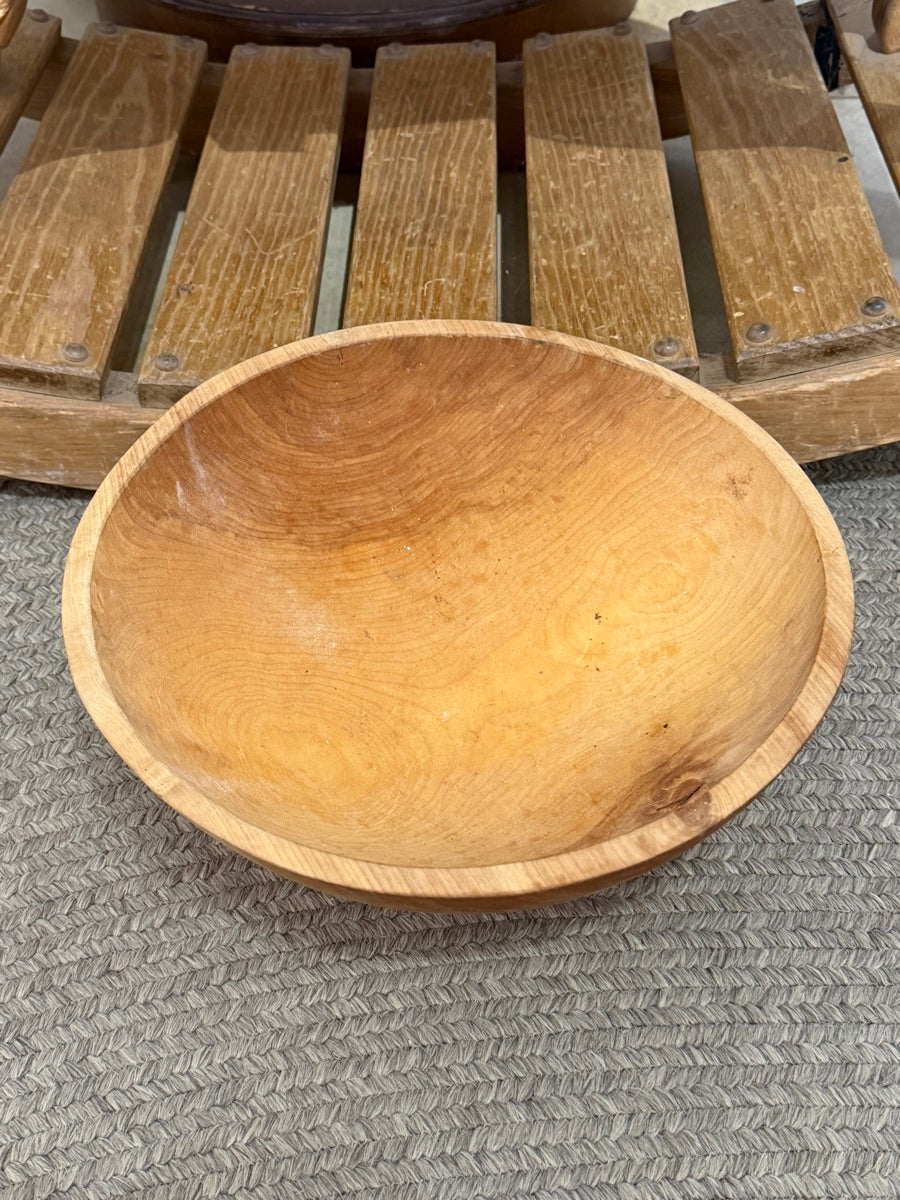 13 Inch Classic Wooden Clear Round Bowl by The Great Alaskan Bowl Company      HD1124