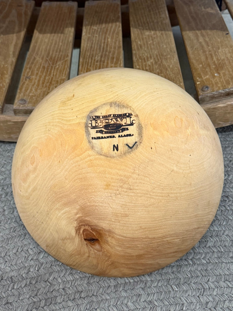 13 Inch Classic Wooden Clear Round Bowl by The Great Alaskan Bowl Company      HD1124