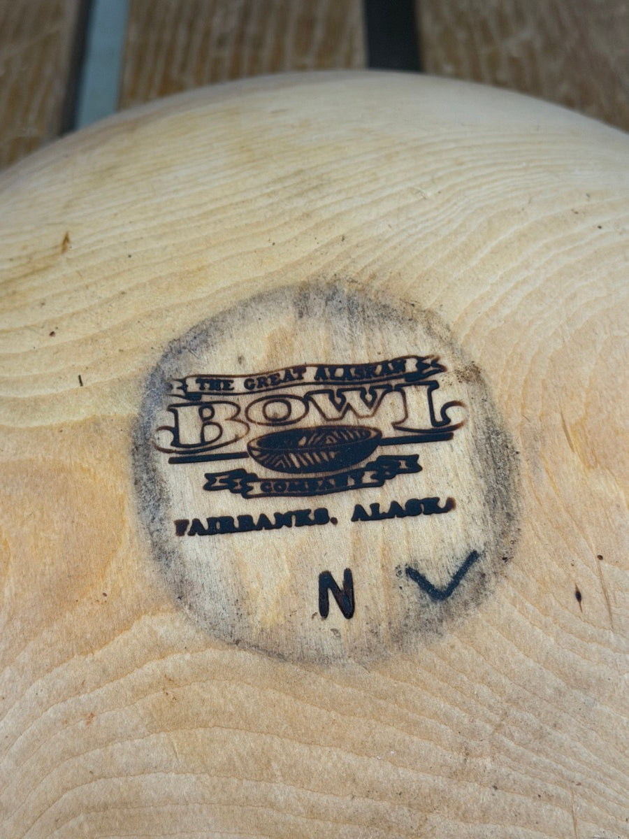 13 Inch Classic Wooden Clear Round Bowl by The Great Alaskan Bowl Company      HD1124