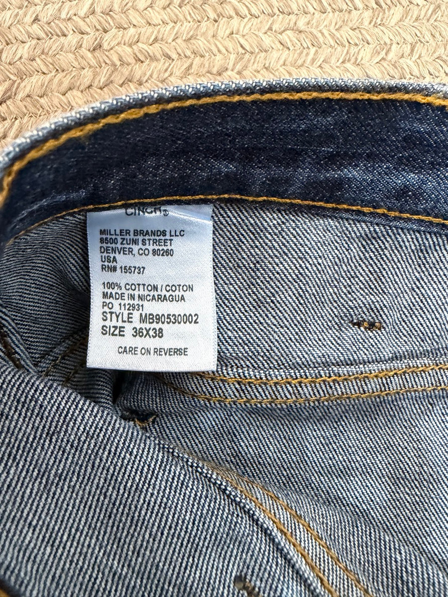 36 x 38 CINCH Mens Green Label Blue Jeans     MN1115