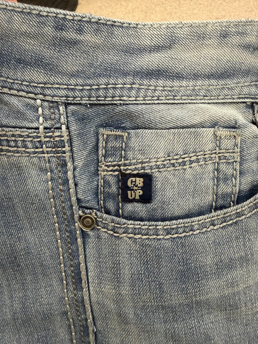 35 x 36 Cowboy Up Mens Blue Jeans     MN1120