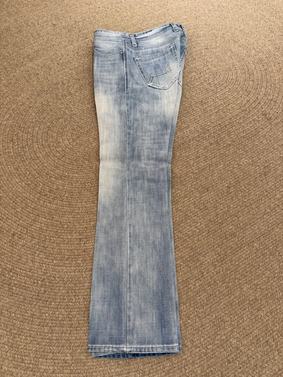 35 x 36 Cowboy Up Mens Blue Jeans     MN1120