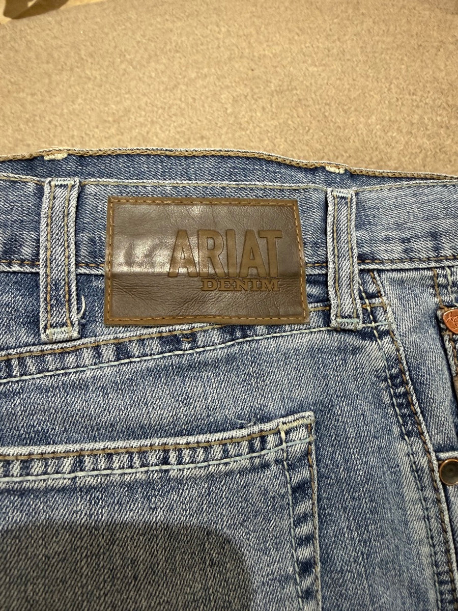 36 x 36 Ariat Mens M4 Relaxed Straight Leg Blue Jeans      MN1122