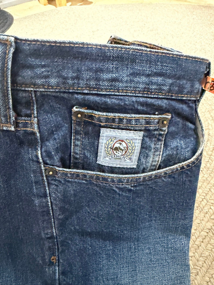 36 x 36 CINCH Mens White Label Blue Jeans     MN1123
