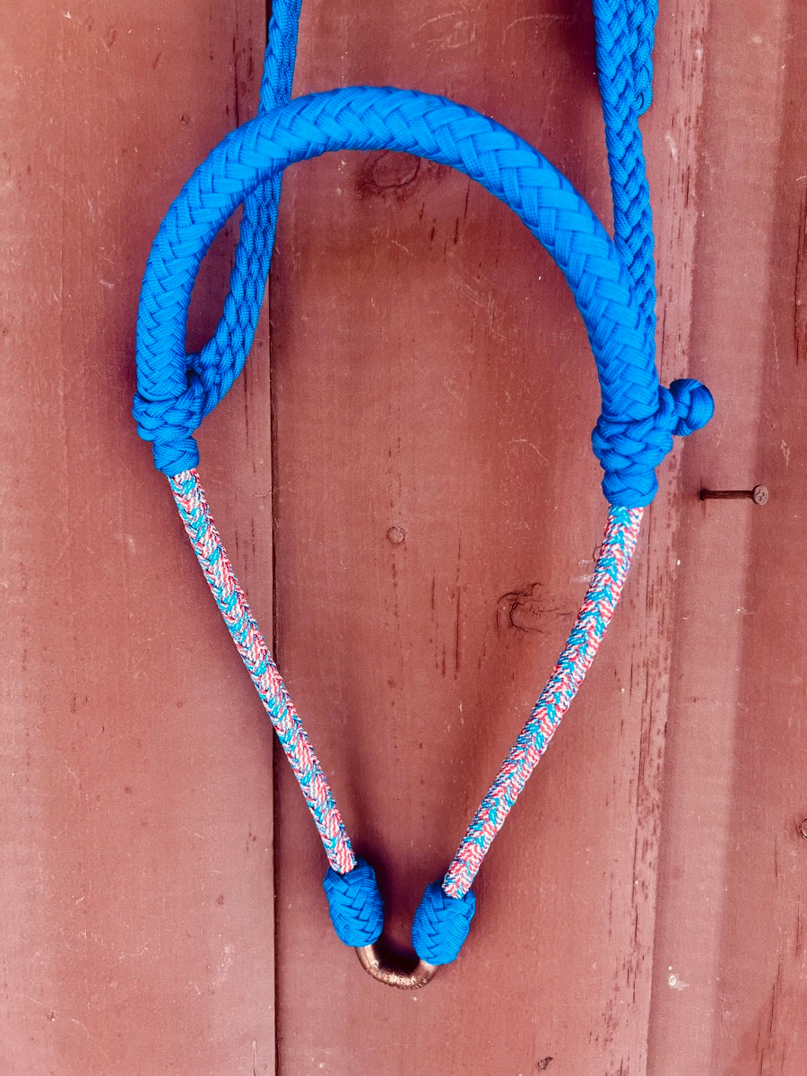 Braided Paracord Tie Down Noseband - Red White Blue