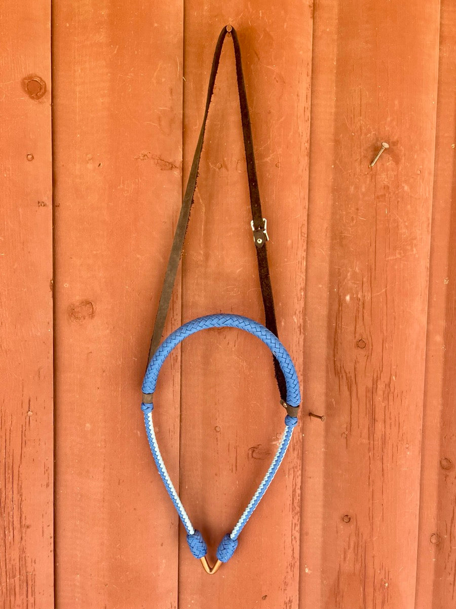 Braided Paracord Tie Down Noseband - Blue