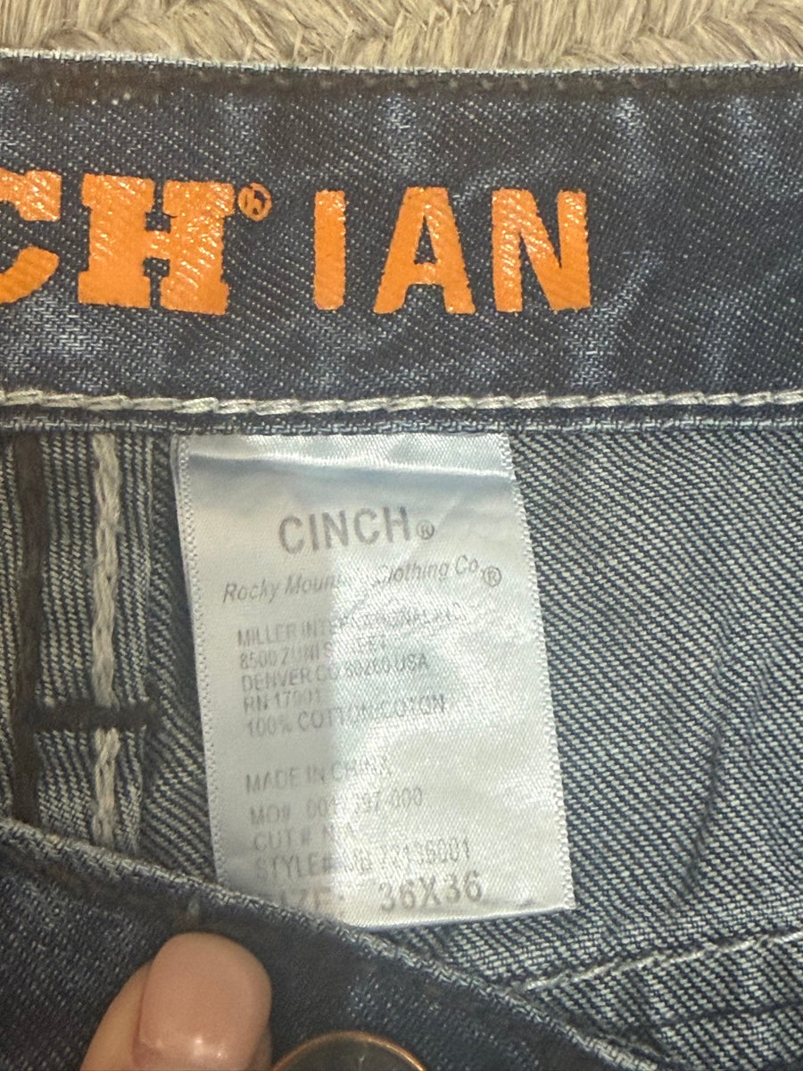 36 x 36 CINCH IAN Mens Blue Jeans     MN1128