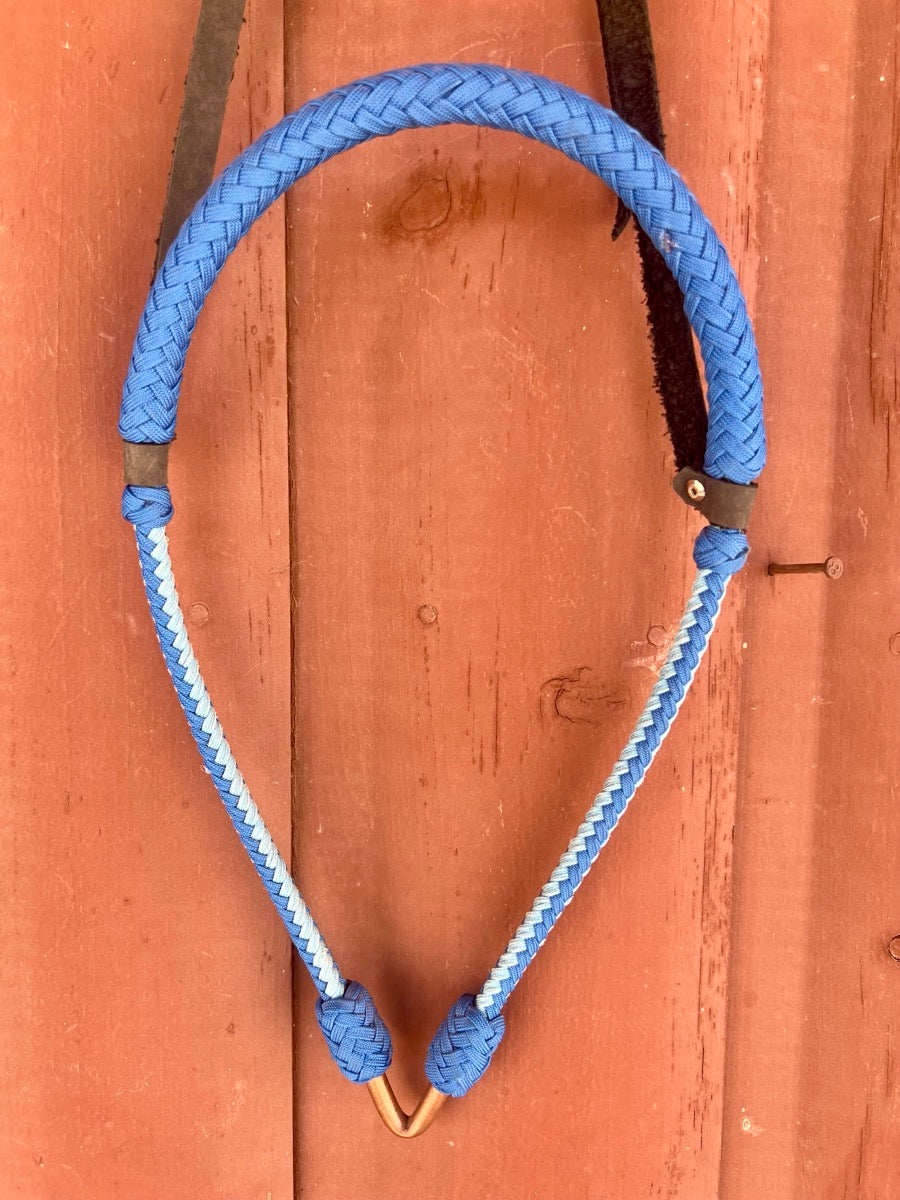 Braided Paracord Tie Down Noseband - Blue