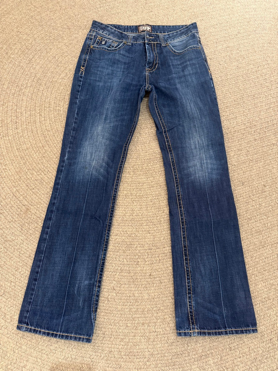 34 x 36 Cowboy Up Mens Blue Jeans     MN1124