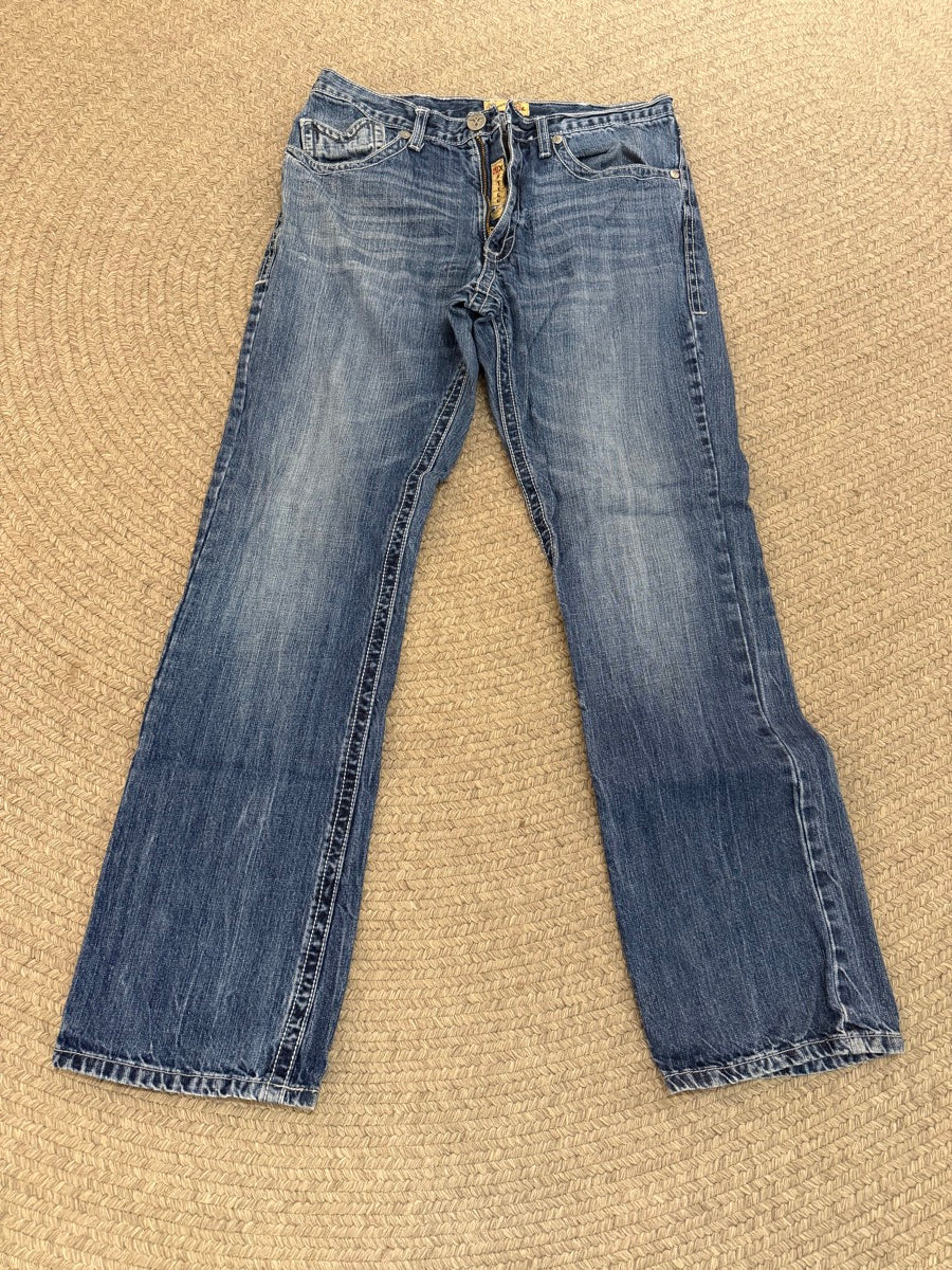 34 x 36 Wrangler 20X Mens Style 42 Vintage Boot Blue Jeans     MN1126