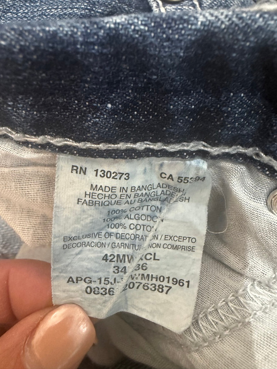 34 x 36 Wrangler 20X Mens Style 42 Vintage Boot Blue Jeans     MN1126