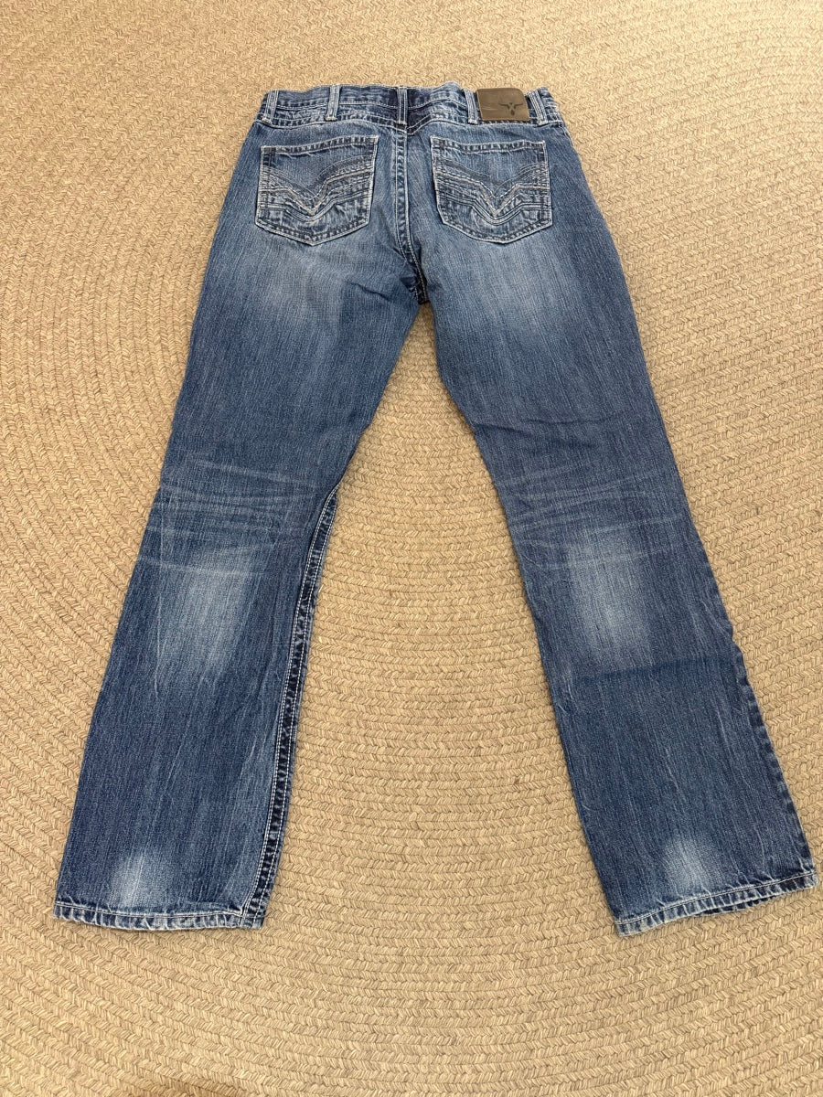 34 x 36 Wrangler 20X Mens Style 42 Vintage Boot Blue Jeans     MN1126
