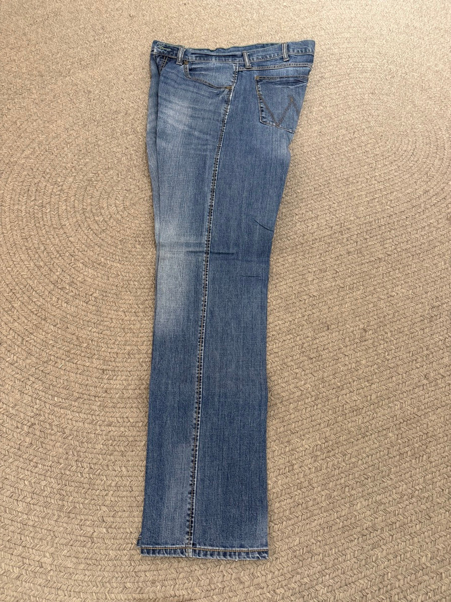 34 x 36 Wrangler RETRO Slim Straight Mens Blue Jeans     MN1125