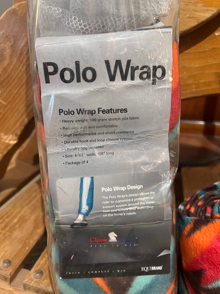 Classic Equine Polo Wrap with Wash Bag Chocolate Teal