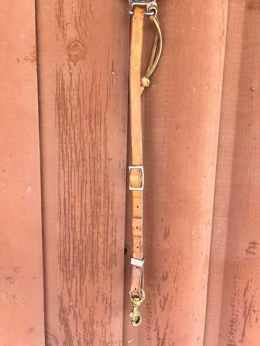 NBHA Leather Breast Collar with Horse Shoe Brand Hardware BCL1111
