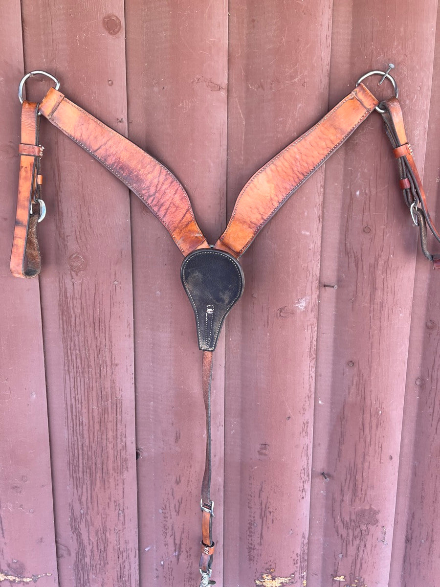 2.5" Leather Roper Western Breast Collar BCL1112