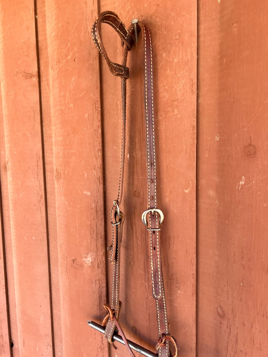 Weaver Leather One Ear Leather Headstall Double Buckles HS1120