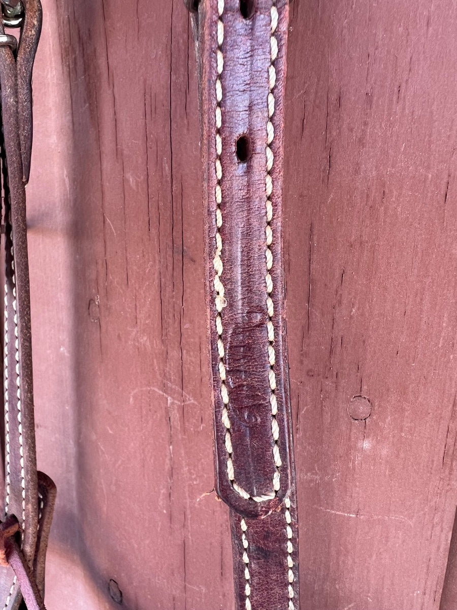 Weaver Leather One Ear Leather Headstall Double Buckles HS1120